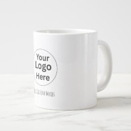 Taza De Café Gigante Reemplaza tu logotipo y texto 