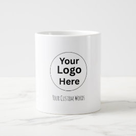 Taza De Café Gigante Reemplaza tu logotipo y texto