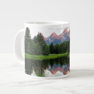 Taza De Café Gigante Reflexiones magníficas de Teton sobre la charca