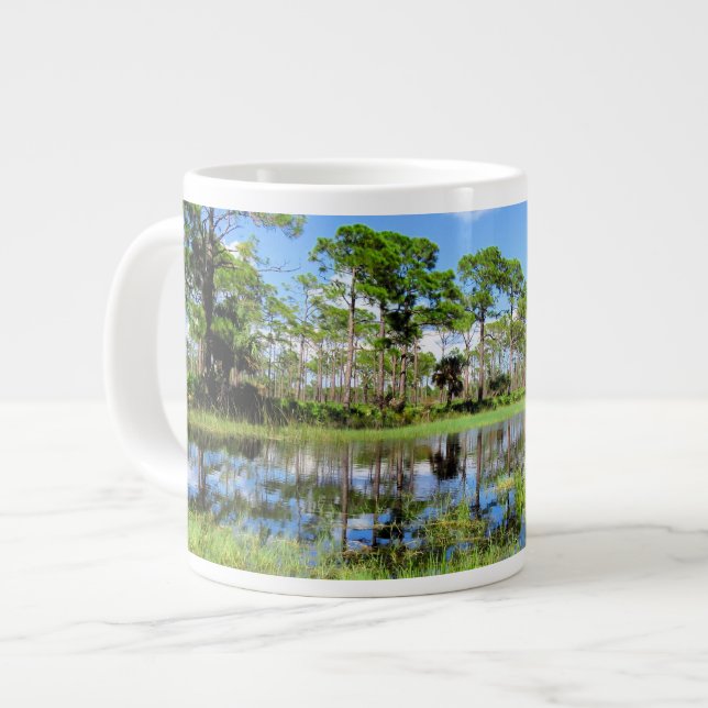 Taza De Café Gigante Reflexiones sobre la naturaleza Mug Jumbo (Izquierda)