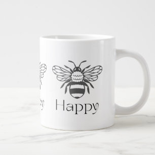 Taza De Café Gigante Regalo de Afirmación Positiva de Bienestar Abeja F