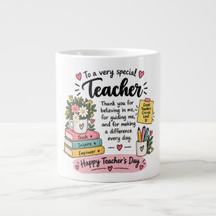 Taza De Café Gigante Regalo de Agradecimiento a Maestros Feliz Día de