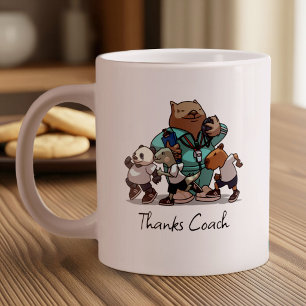 Taza De Café Gigante Regalo de agradecimiento al entrenador Wombat Arte