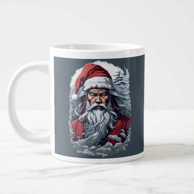 Taza De Café Gigante Regalo de arte de los Navidades de Samurai Santa W (Izquierda)