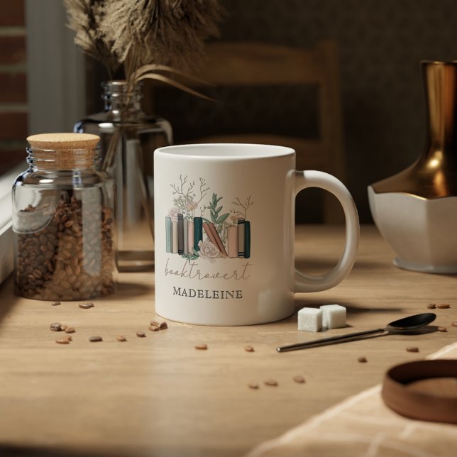 Taza De Café Gigante Regalo De Booktrovert Personalizado Para Amantes D (Subido por el creador)