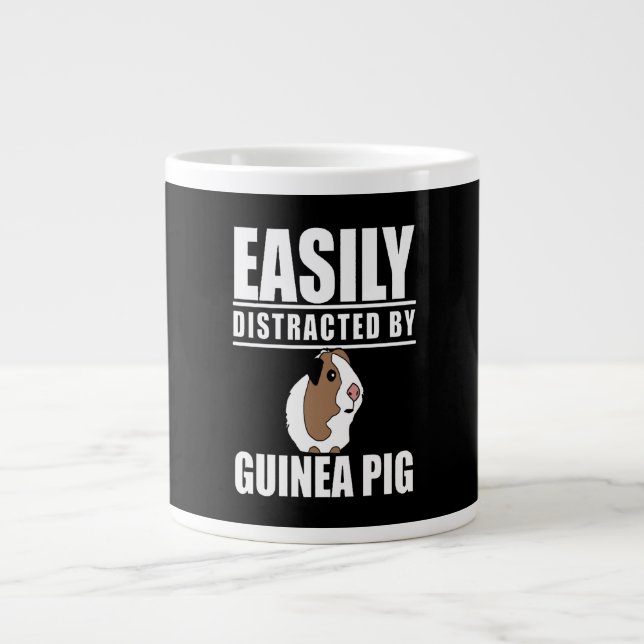 Taza De Café Gigante Regalo de cerdo guineano| Distracción Fácil Por El (Frente)