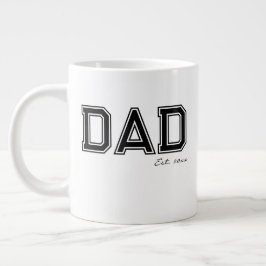 Taza De Café Gigante Regalo de cumpleaños del padre establecido en negr