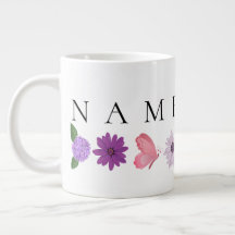 Regalo de cumpleaños floral personalizado con su n