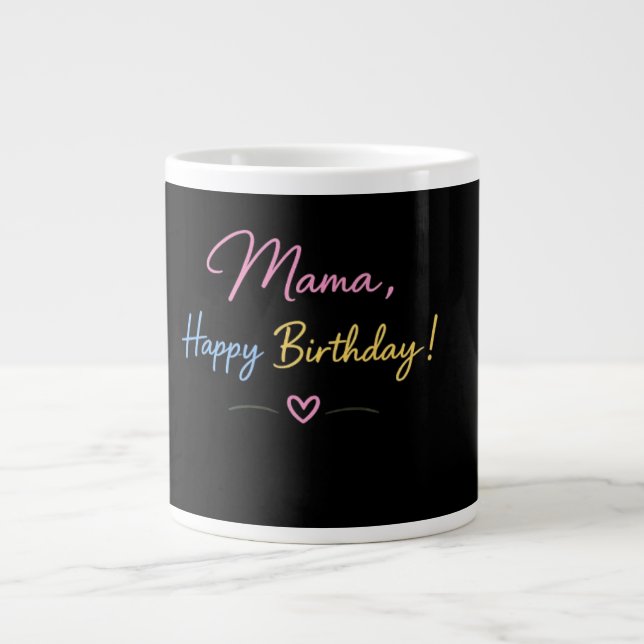Taza De Café Gigante Regalo de cumpleaños Minimal Mama (Frente)