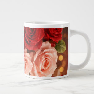 TAZA DE CAFÉ GIGANTE REGALO DE FLOR MODERNA Y COLORIDA PARA HIJA HERMAN
