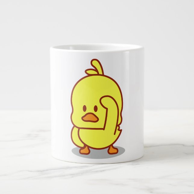 Taza De Café Gigante Regalo de ganadería de caucho de pato (Frente)