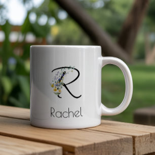 Taza De Café Gigante Regalo de jubilación empleador monograma acuarela