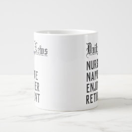 Taza De Café Gigante Regalo de jubilación para una enfermera. Enfermero
