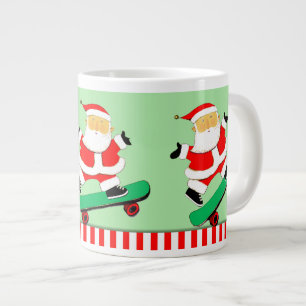 Taza De Café Gigante Regalo de Navidad de skateboarding
