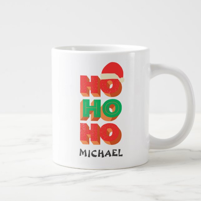 Taza De Café Gigante Regalo de navidades para papá/esposo, nombre perso (Derecha)