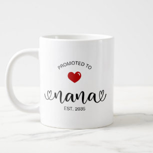 Taza De Café Gigante Regalo de nueva abuela establecida para Nana