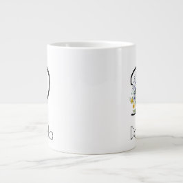 Taza De Café Gigante Regalo de retiro Patrón monograma acuarela