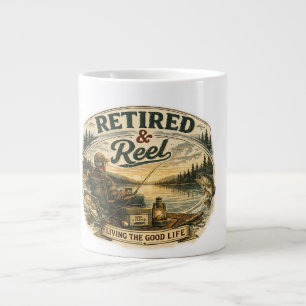 Taza De Café Gigante Regalo de vida en el lago para pescador jubilado