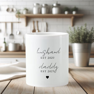 Taza De Café Gigante Regalo del año EST de papá y marido personalizado