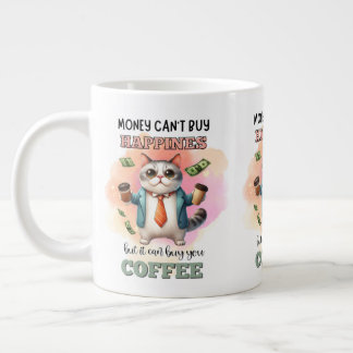 Taza De Café Gigante Regalo divertido para amantes de gatos: el dinero