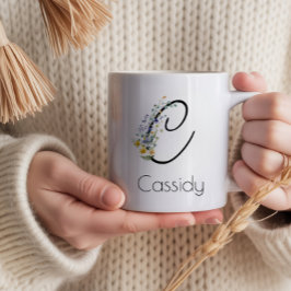 Taza De Café Gigante Regalo femenino de jubilación monograma del emplea