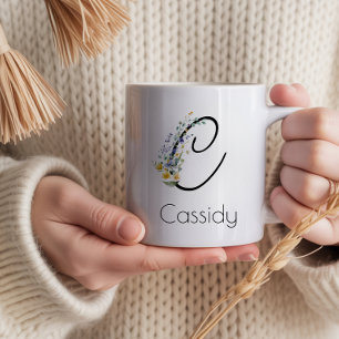 Taza De Café Gigante Regalo femenino de jubilación monograma del emplea