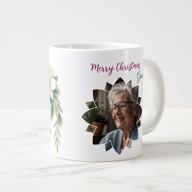 Taza De Café Gigante Regalo navideño de festividad de la abuela de navi (Derecha)