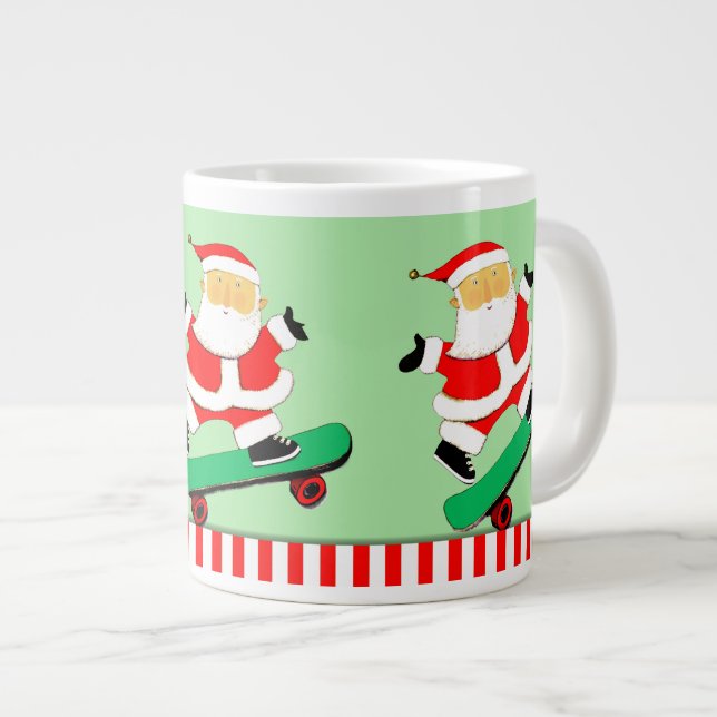Taza De Café Gigante Regalo navideño de Navidades de patinaje (Derecha)
