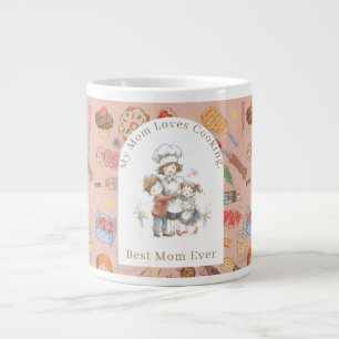 Taza De Café Gigante Regalo para mamá, mi mamá ama cocinar, mejor mamá
