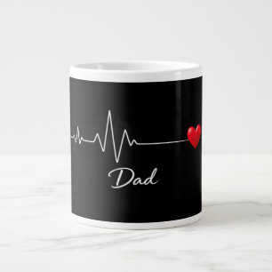 Taza De Café Gigante Regalo para Papá Línea de Amor