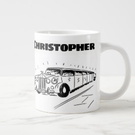 Taza De Café Gigante Regalo para un Chauffeur limusino con nombre