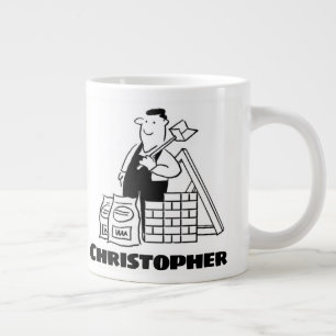 Taza De Café Gigante Regalo para un Constructor con Nombre Agregado Taz