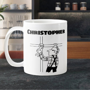 Taza De Café Gigante Regalo para un montador de andamios con nombre aña