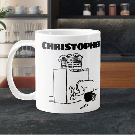 Taza De Café Gigante Regalo para un técnico de reparación de lavadoras
