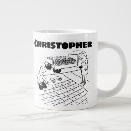 Taza De Café Gigante Regalo para una capa de césped con nombre