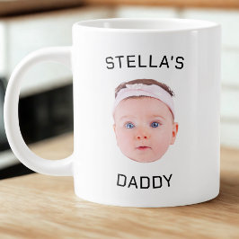 Taza De Café Gigante Regalo personalizado de papá con foto de bebé