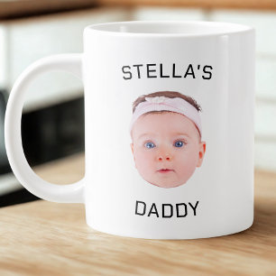 Taza De Café Gigante Regalo personalizado de papá con foto de bebé