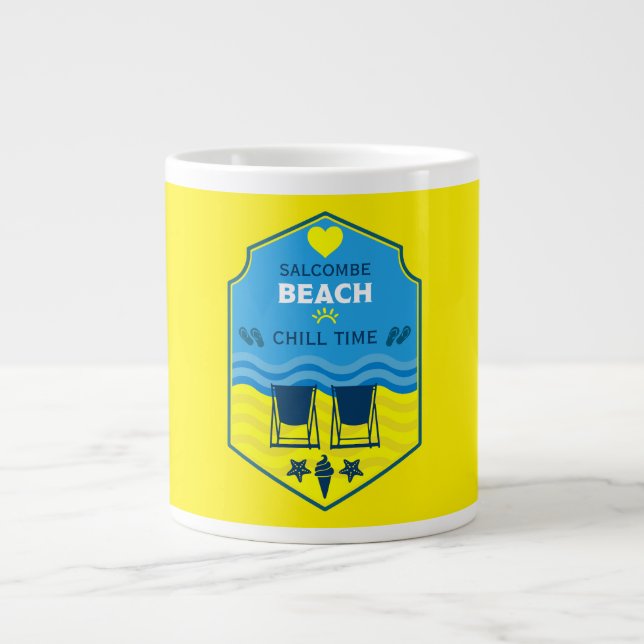 Taza De Café Gigante Regalos Británicos De Playa (Frente)