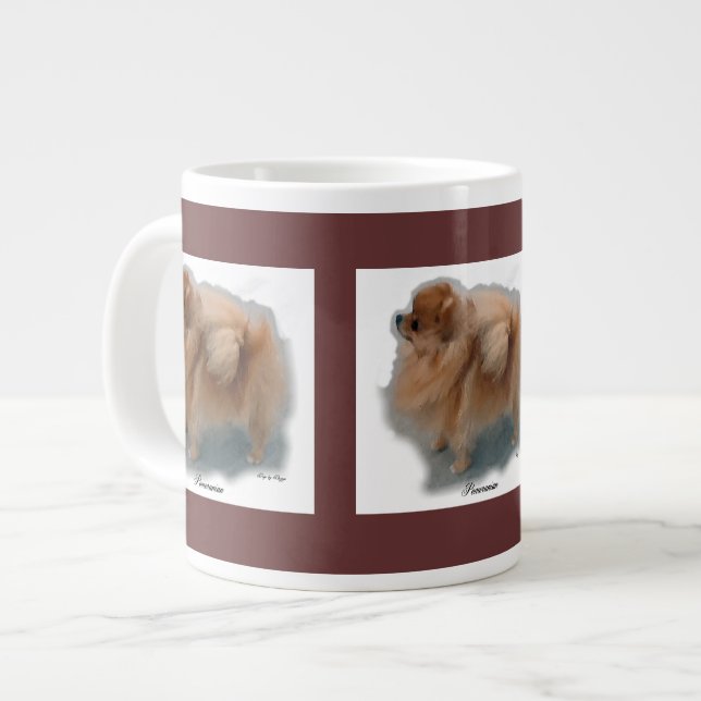 Taza De Café Gigante Regalos de arte de Pomerania (Izquierda)