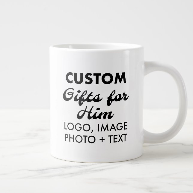 Taza De Café Gigante Regalos personalizados para él gigante Jumbo Mug 2 (Derecha)