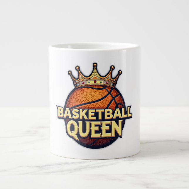 Taza De Café Gigante Reina del baloncesto (Frente)