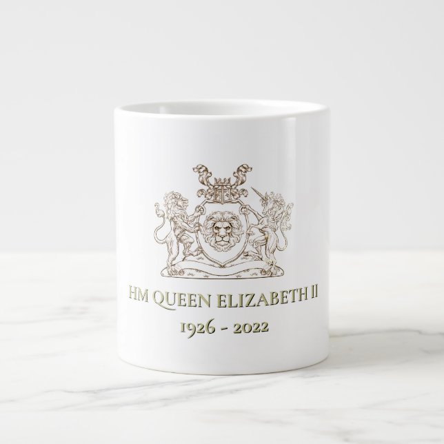 Taza De Café Gigante Reina Isabel II Conmemorativa Keepsake Tea Mug (Frente)