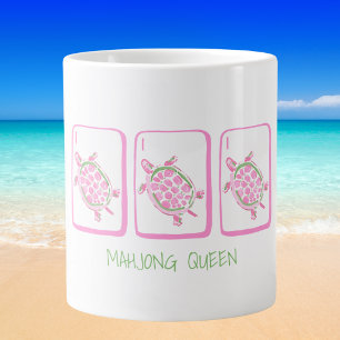 Taza De Café Gigante Reina Mahjong Playa Tortugas Marinas / Tortugas Ro