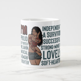 Taza De Café Gigante Reina negra inspiradora motivadora positiva