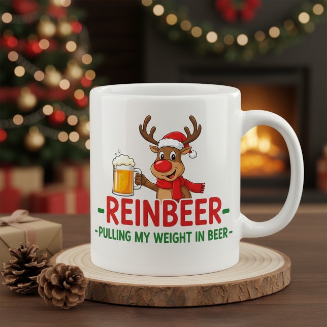 Taza De Café Gigante Reinbeer Funny Christmas Reindeer Beer Mug  (Subido por el creador)