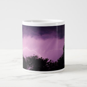 Taza De Café Gigante Relámpago del verano de la noche