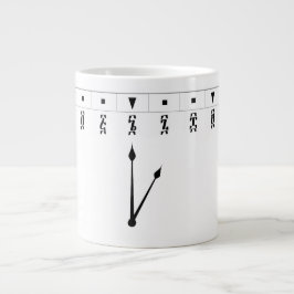Taza De Café Gigante Reloj de Numerales Etíopes