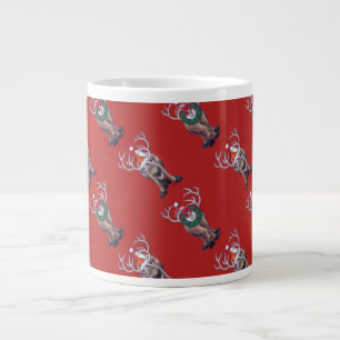 Taza De Café Gigante Reno de Navidad
