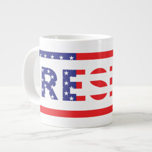 Taza De Café Gigante RESISTIR Bandera de los Estados Unidos
