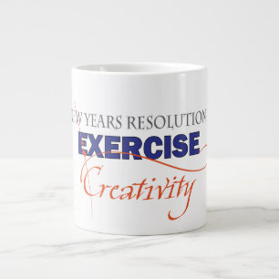 Taza De Café Gigante Resolución de Año Nuevo, Creatividad de EJERCICIO